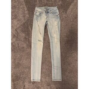 Kny Women's Light Wash Denim Jeans -‎ Distressed - Skinny